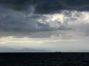 A passing ship near North Africa